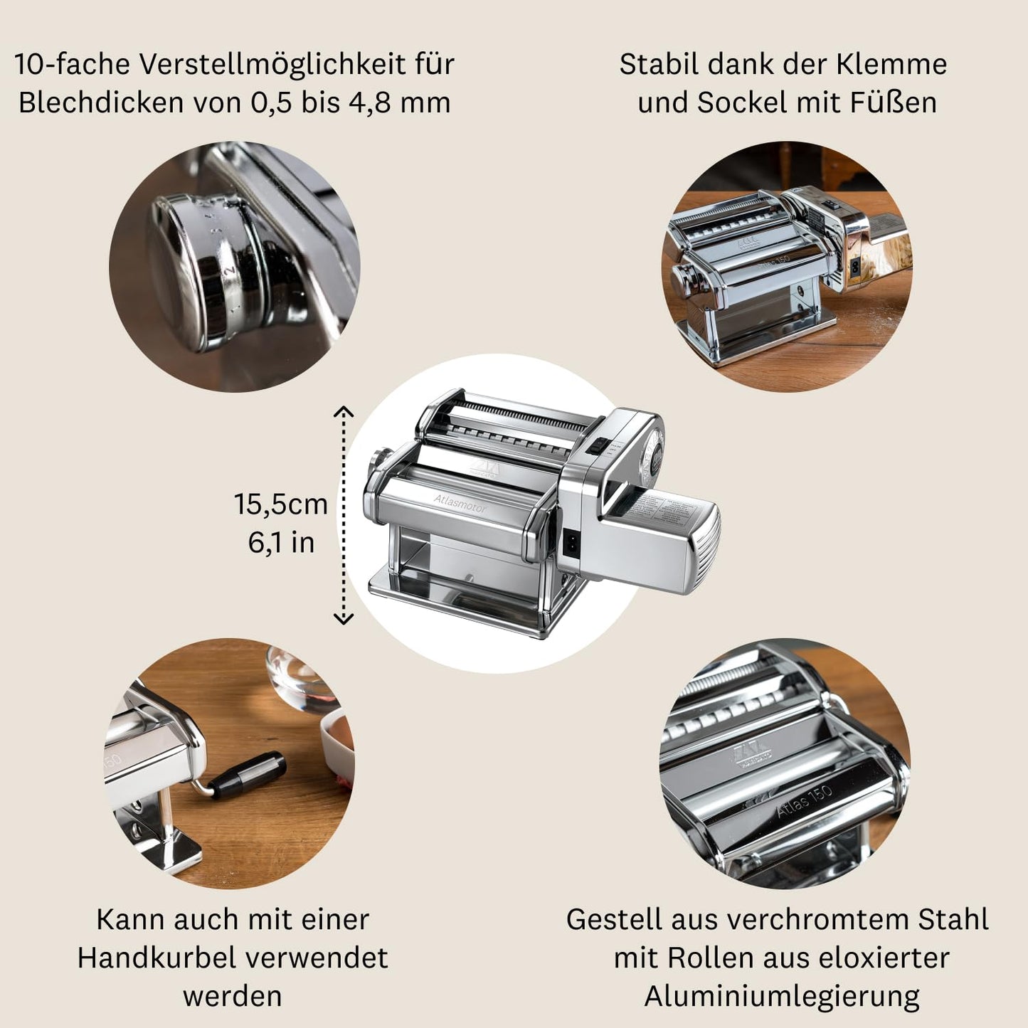 Marcato Atlasmotor Nudelmaschine 08 0155 12 00